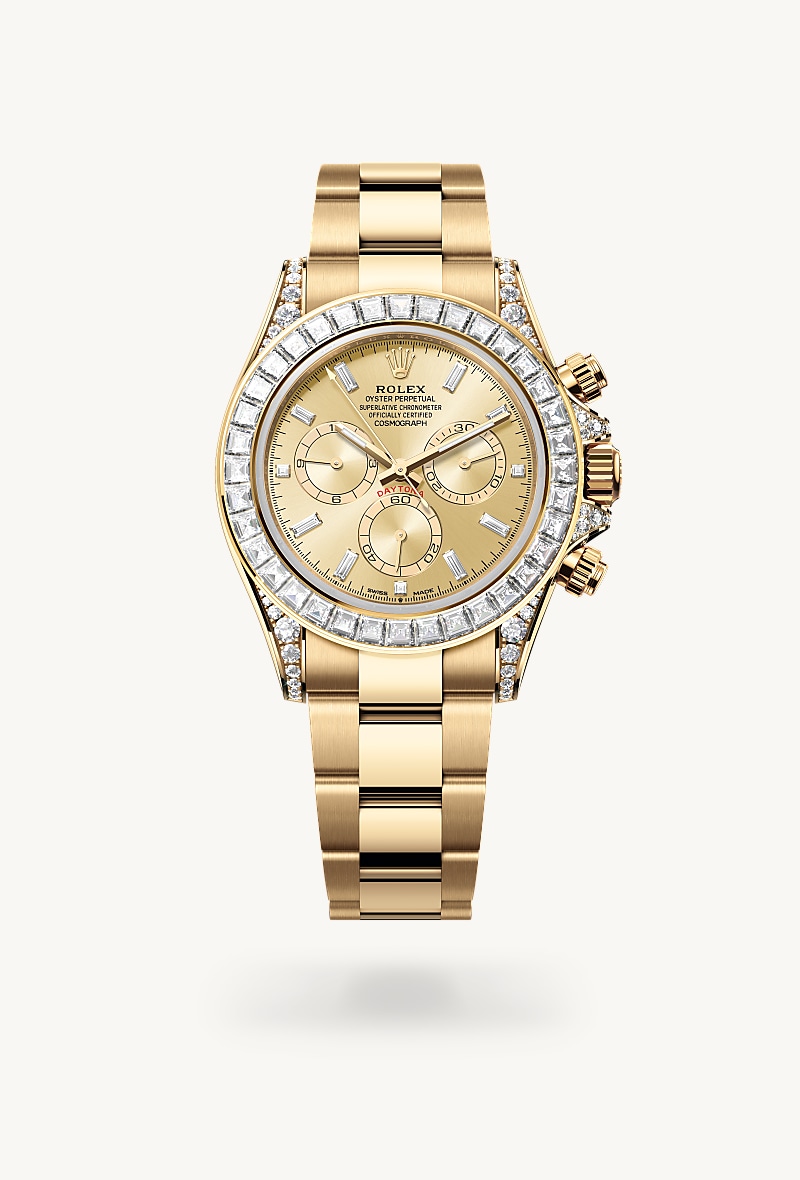 Oyster, 40 mm, emas kuning dan berlian