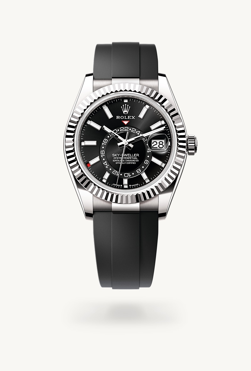 Oyster, 42 mm, emas putih