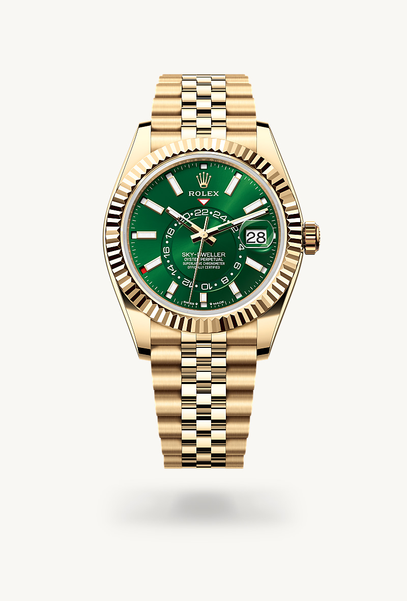 Oyster, 42 mm, emas kuning