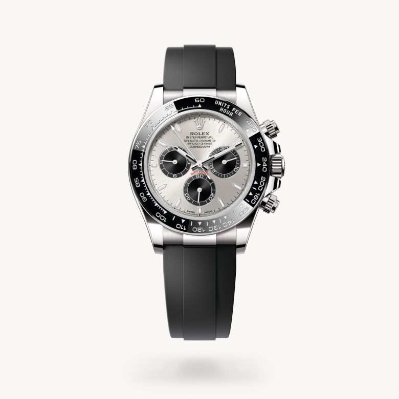 Oyster, 40 mm, emas putih