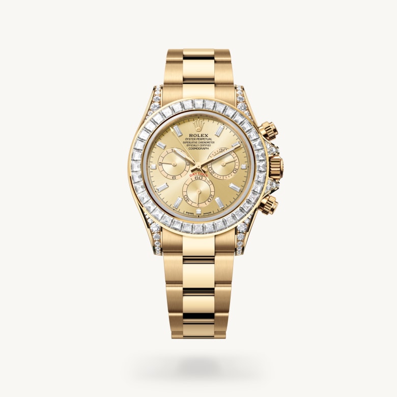 Oyster, 40 mm, emas kuning dan berlian