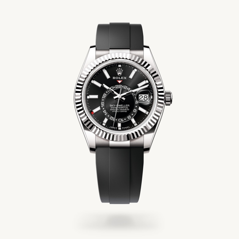 Oyster, 42 mm, emas putih